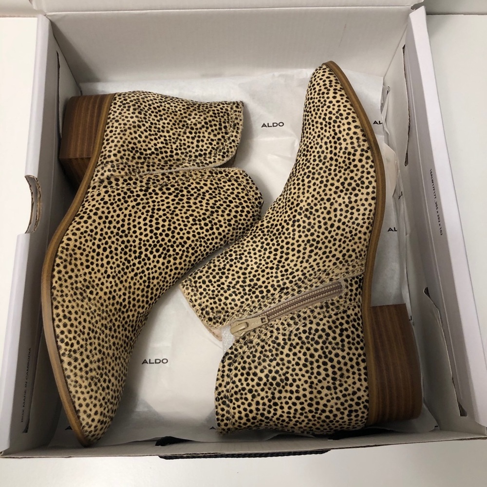 ALDO Kaicien Dotty Cheetah Ankle Boot 8.5 NIB - Picture 12 of 16